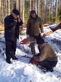 Рис.4. Рабочий выезд на лесную делянку