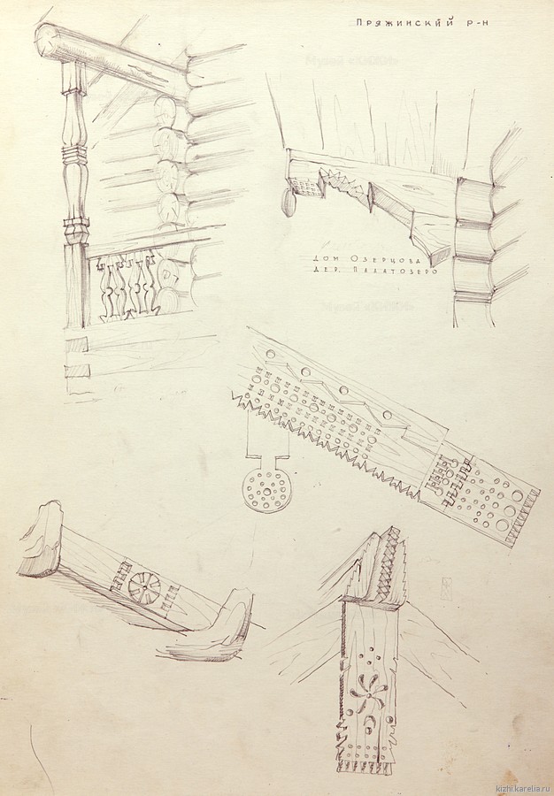 Дом Озерцова в дер. Палатозеро Пряжинского р–на. Детали.