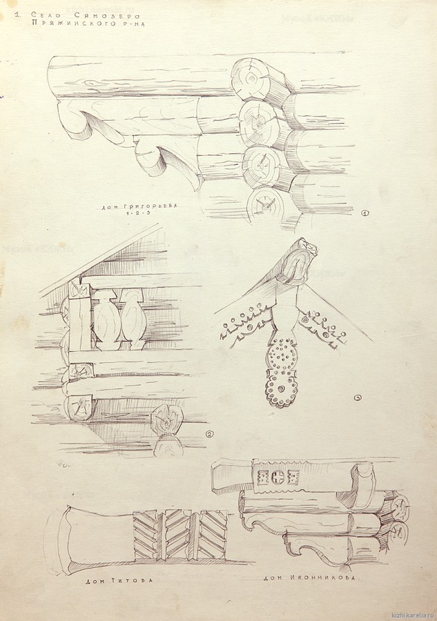 Детали резьбы домов в с.Сямозеро Пряжинского р–на.