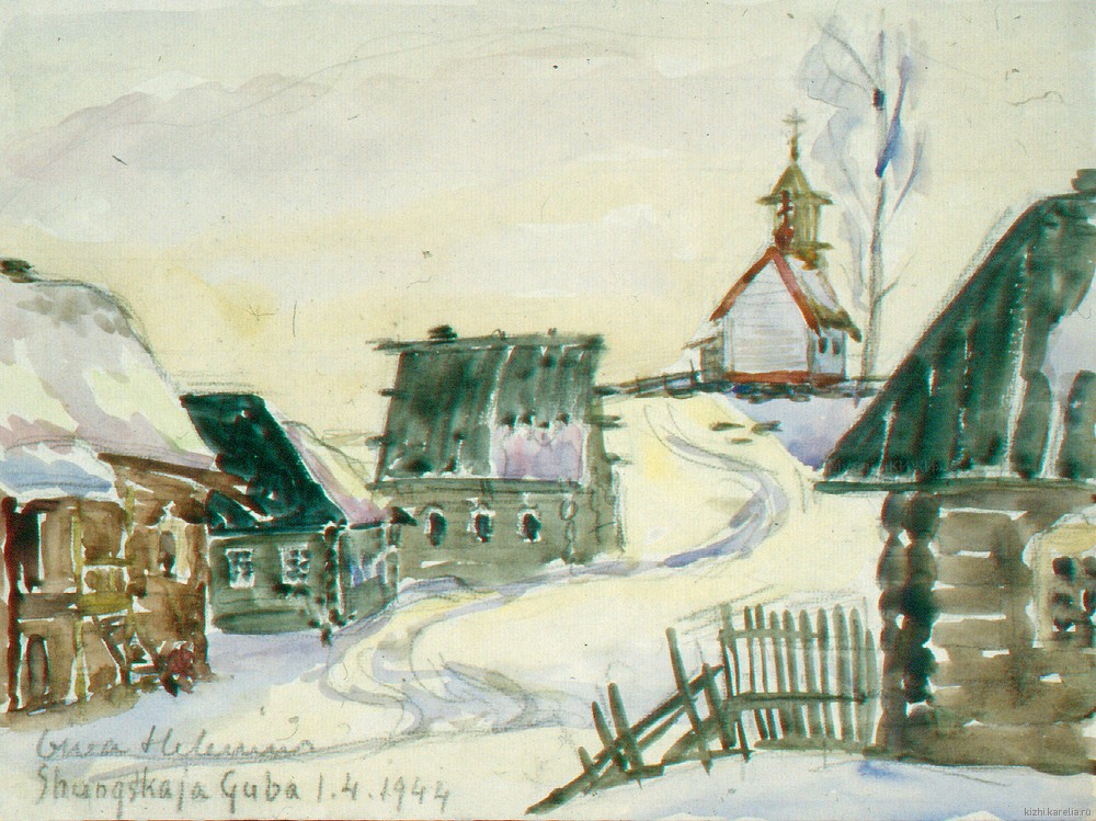 Часовня в д.Шуньгская Губа. 1 апр. 1944 г.