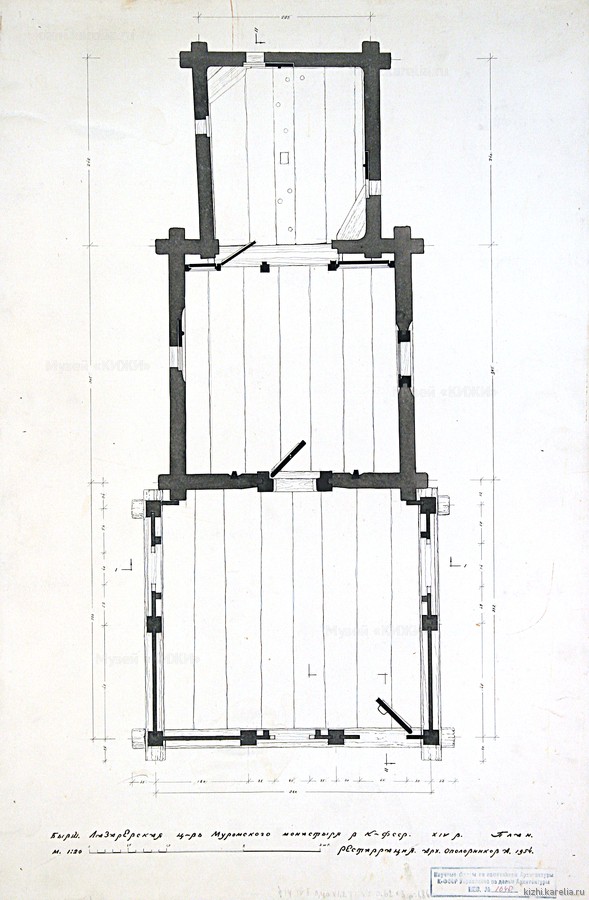 Чертёж реставрации.  План церкви