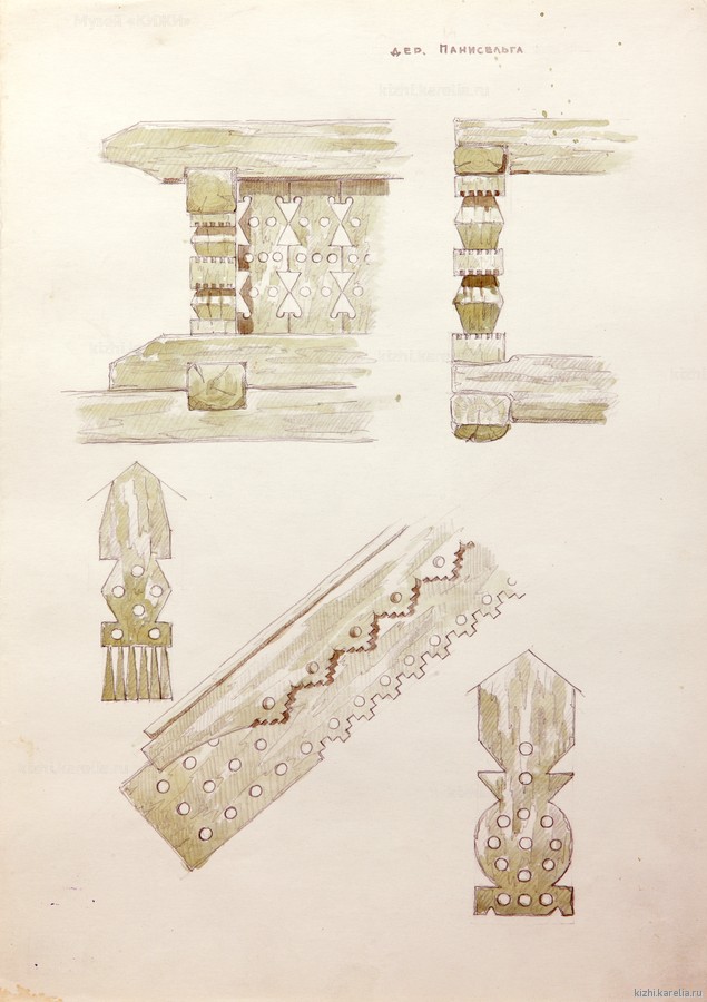 Резные детали домов в дер. Паннисельга Ведлозерского (совр. Пряжинского) р-на.