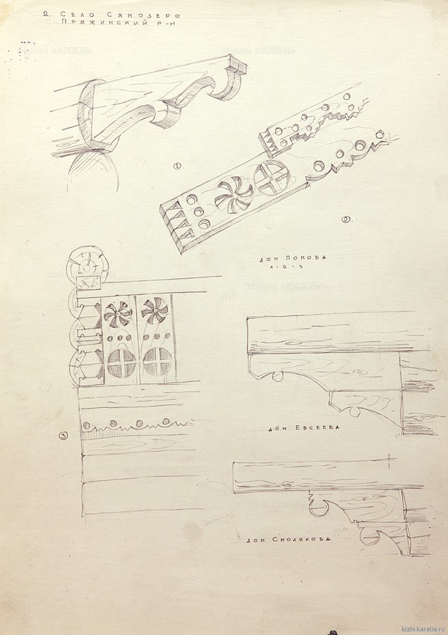 Конструктивные детали домов в с.Сямозеро Пряжинского р-на.