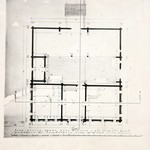 Л. 19. Дом Клопова, д. Потаневщина. Тех. арх. Д.Г. Сафонова. 1950 г. План жилого этажа (обмер)