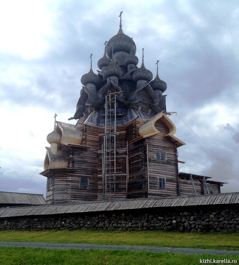 Перекратые бочки первого яреса Преображенской церкви