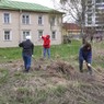 Субботник в квартале исторической застройки