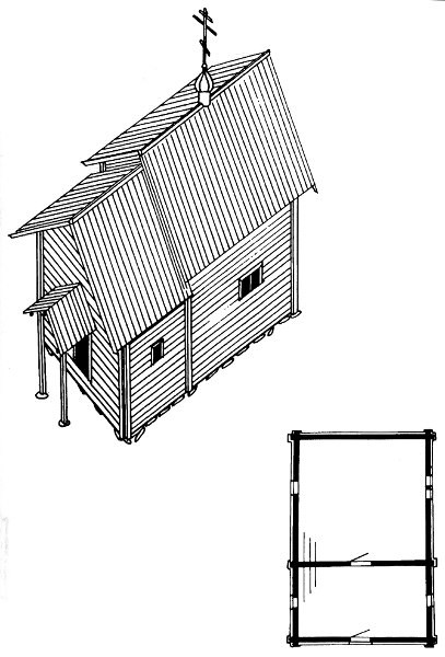 Рис.7. Часовня в д.Ямка (по Л.Петтерссону), 3171/254